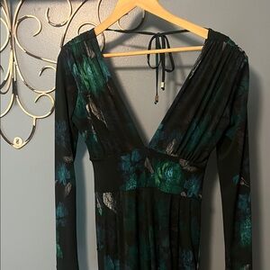 Veronica M Black and Teal Dress